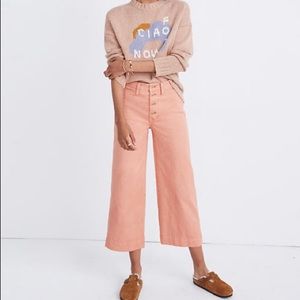 Madewell Emmett Wide-Leg Crop Pants with Buttons